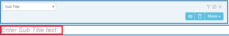 New Sub Title question
