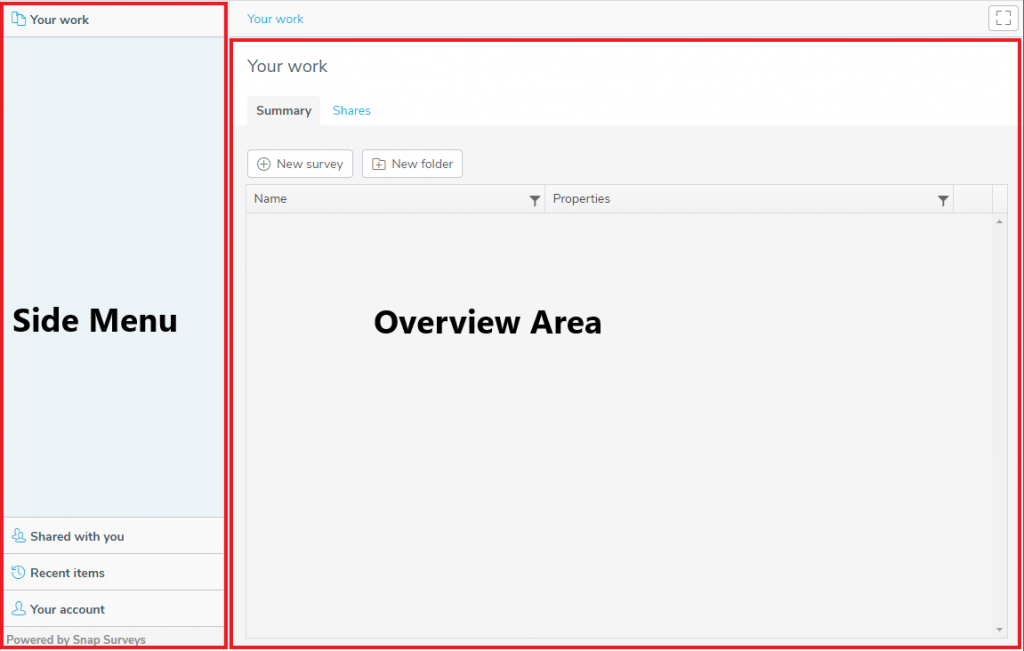 Areas in Your work