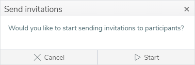 Send invitations confirmation